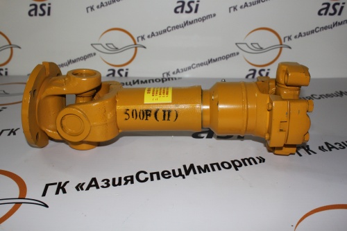 Вал карданный задний (L-450 мм. фланец круглый 6 отв. уши 4 отв.болт/стопор) LW500F ― ГК АзияСпецИмпорт